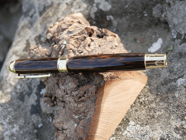 Stylo roller cheval Palmier noir