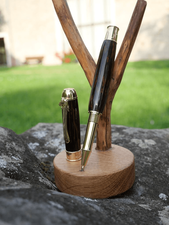 Stylo roller cheval Palmier noir