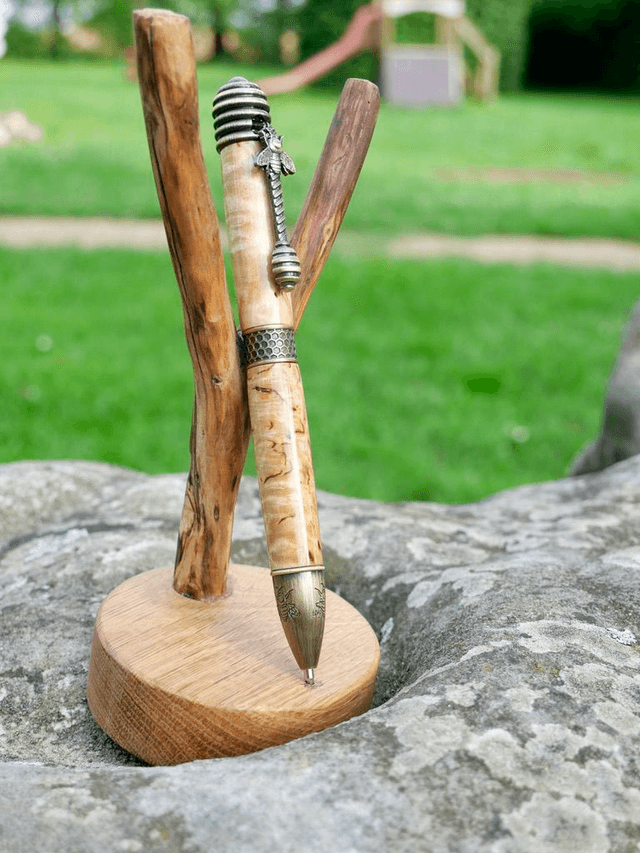 Stylo bille abeille bouleau madré